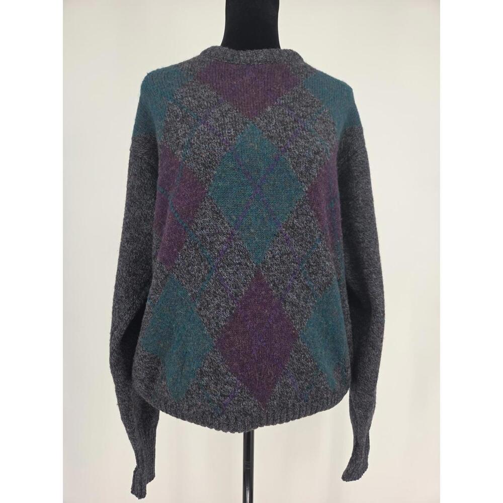 Christopher Hayes 100% Shetland Wool Argyle Sweater Made In‎ Ireland Men’s Large